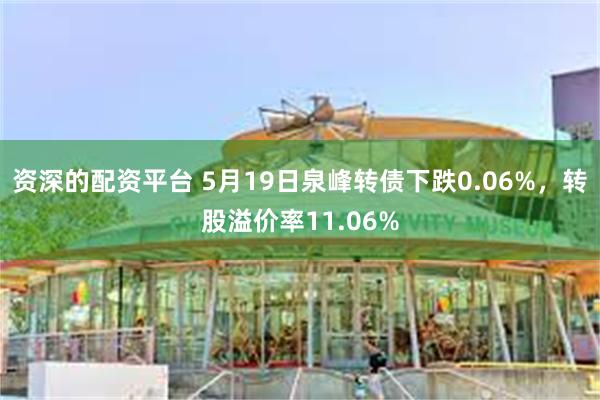 资深的配资平台 5月19日泉峰转债下跌0.06%，转股溢价率11.06%