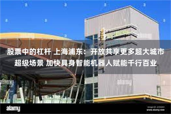 股票中的杠杆 上海浦东：开放共享更多超大城市超级场景 加快具身智能机器人赋能千行百业