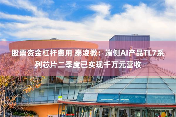 股票资金杠杆费用 泰凌微：端侧AI产品TL7系列芯片二季度已实现千万元营收
