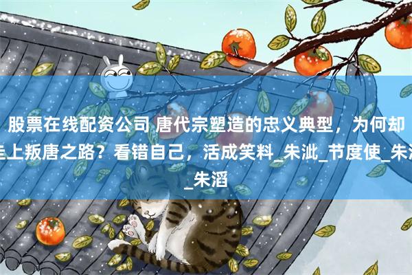 股票在线配资公司 唐代宗塑造的忠义典型，为何却走上叛唐之路？看错自己，活成笑料_朱泚_节度使_朱滔